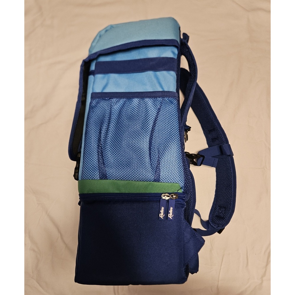 TOMMY BAHAMA Zip Cooler Bag Insulated Backpack 24 Cans Deep Blue - Picture 4 of 12